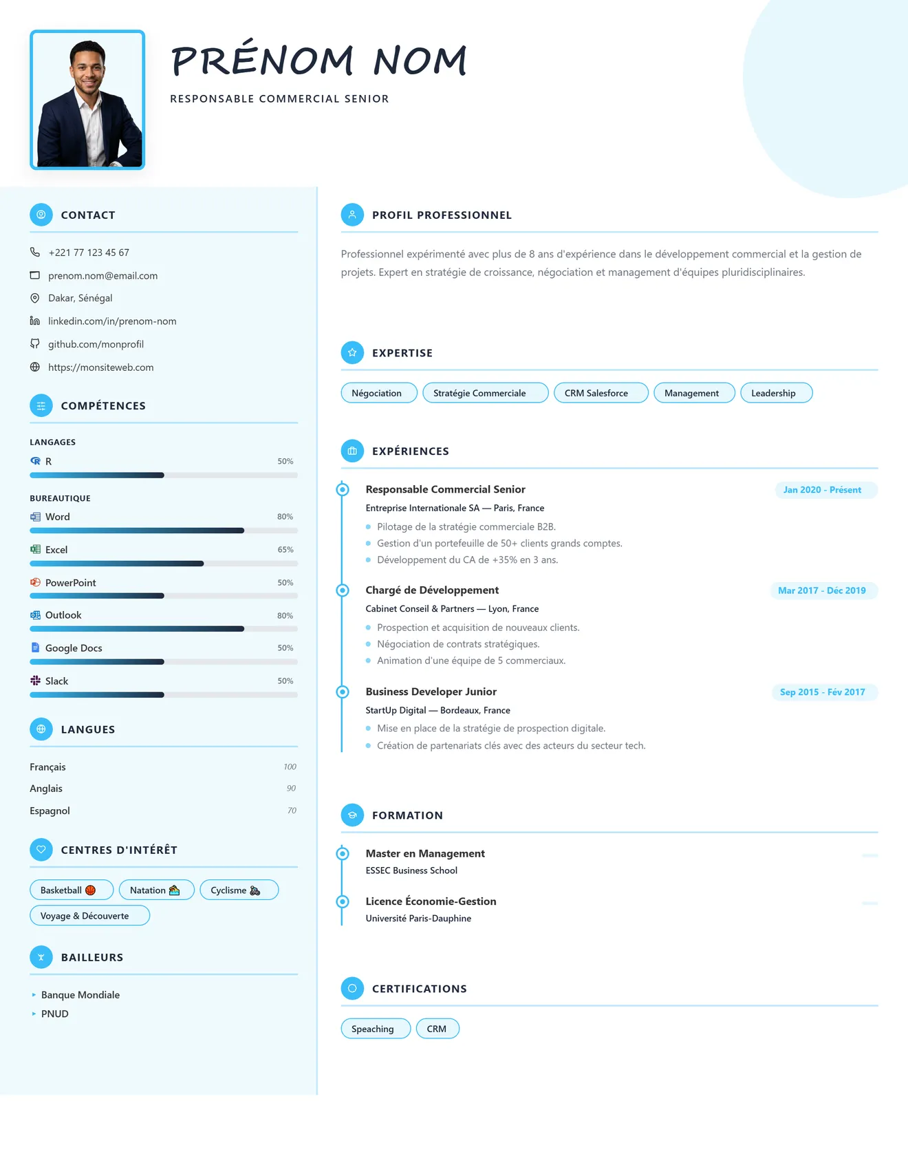 Modèle de CV 1