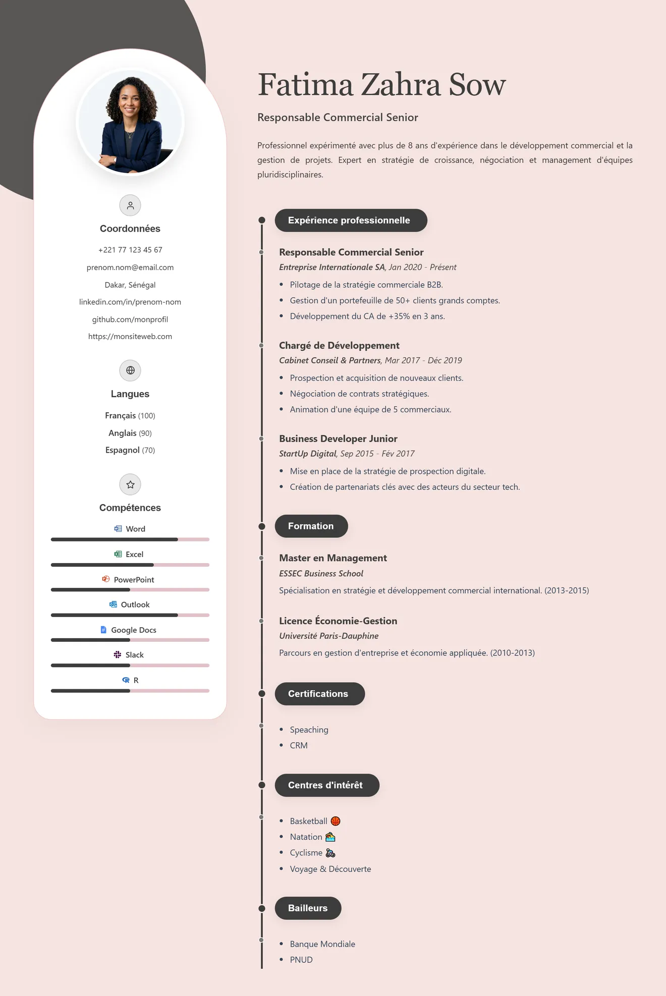 Modèle de CV 16