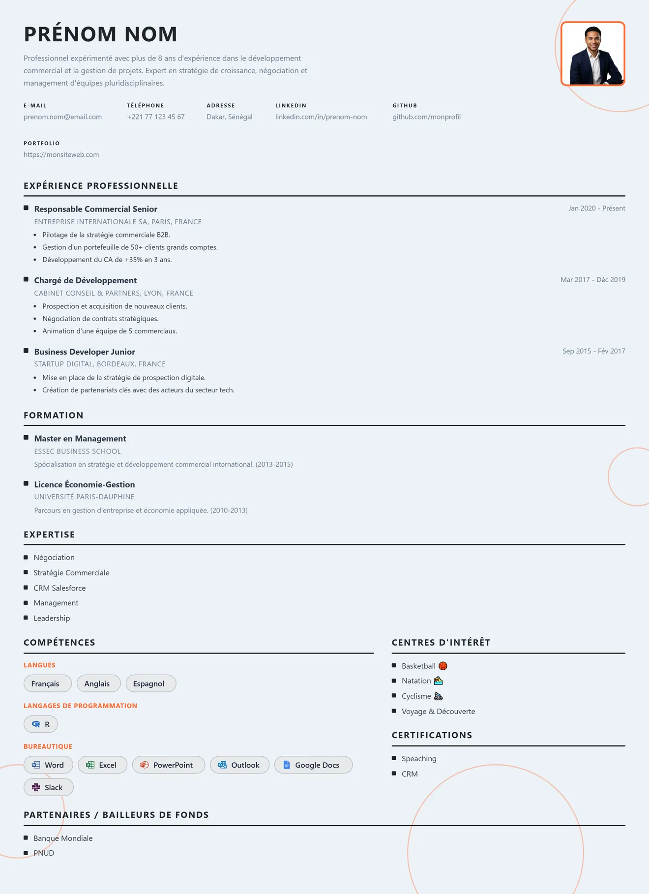 Modèle de CV 8